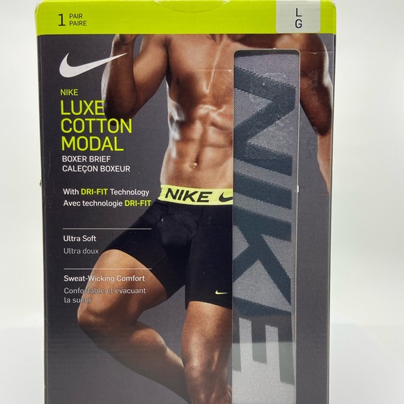 Nike Dri-Fit Luxe Cotton Modal boxer briefs L NWT - Picture 1 of 2